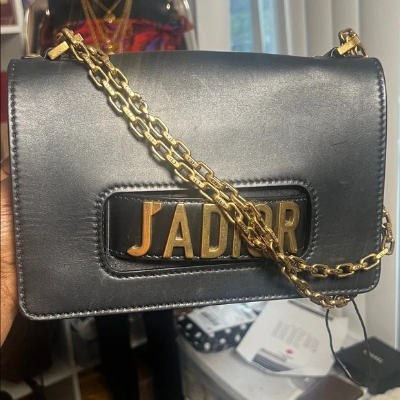 CHRISTIAN DIOR Calfskin J’Adior Chain Flap Bag Black and Red both available - Picture 7 of 16